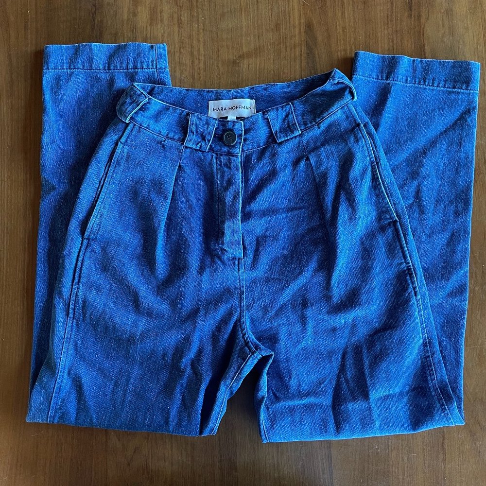 High Rise Jade Pant Blue - Picture 6 of 6